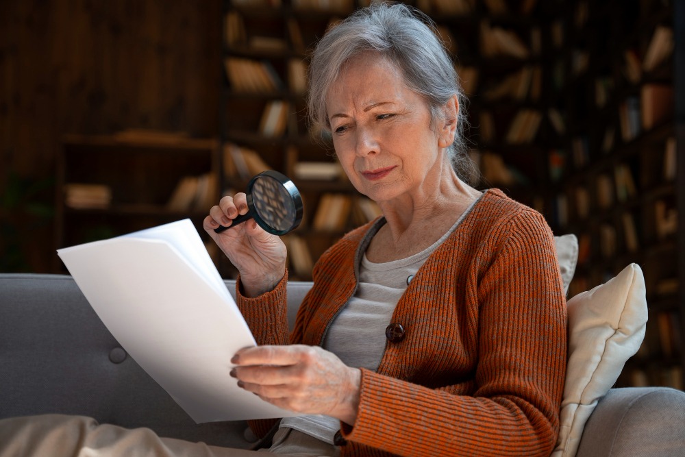 Advisor supporting a senior widow with tax planning